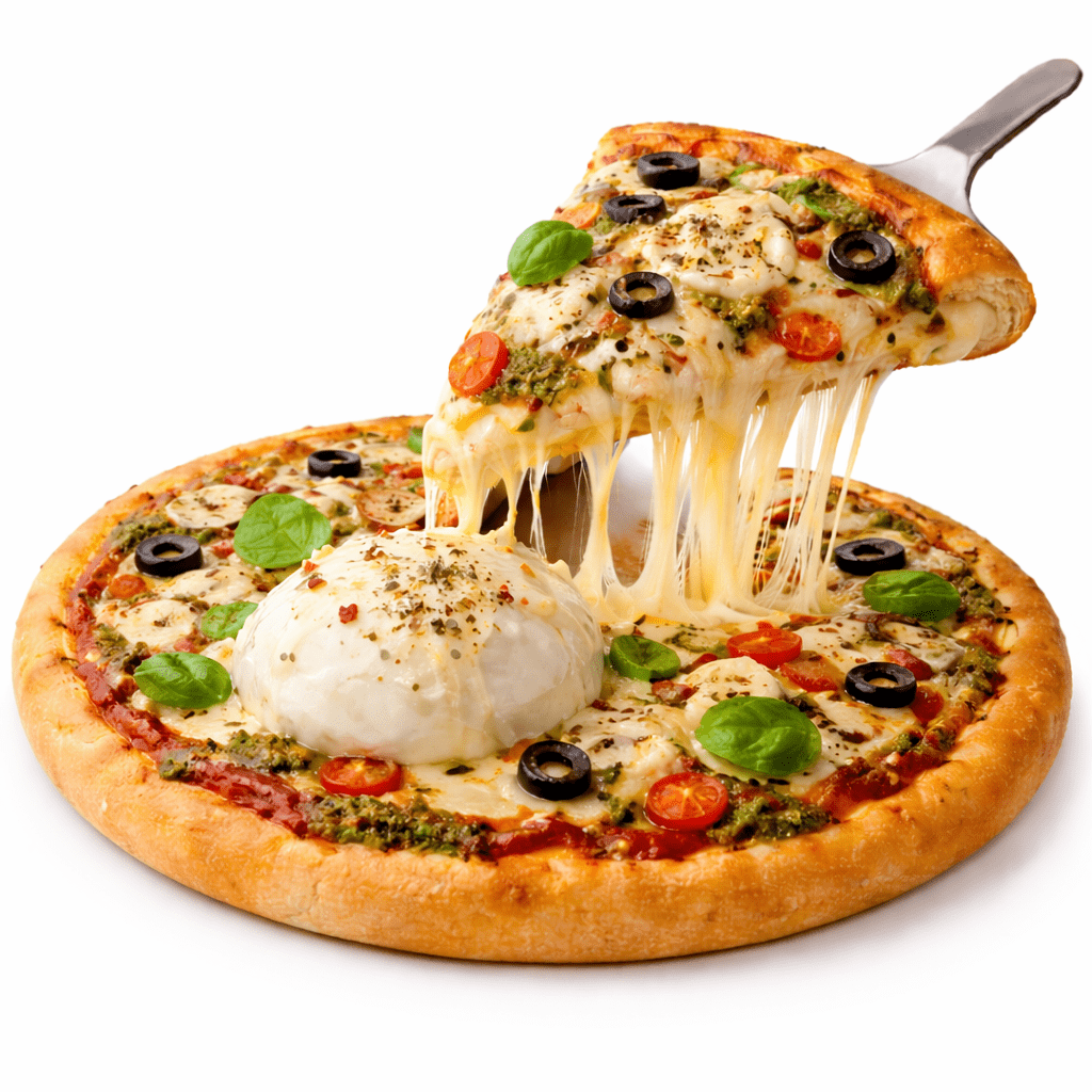 Neapolitan Shadow Pizza with Burrata Cheese